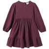 Mädchen Musselin-Kleid mit Volant dunkellila