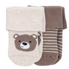 2 Paar Newborn Frotteesocken mit Bär-Motiv