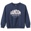 Jungen Sweatshirt mit Brust-Print dunkelblau