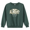 Jungen Sweatshirt mit Brust-Print dunkelgrün