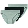 3 Mädchen Seamless-Slips im Set oliv / schwarz