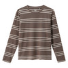 Jungen Langarmshirt im Streifen-Look dunkelbraun