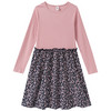 Mädchen Kleid mit Blumen-Motiv rosa