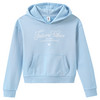 Meisjes hoodie met borduursel lichtblauw