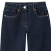 Meisjesjeans met wijde pijpen van raw denim