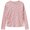 Mädchen Langarmshirt mit Allover-Print hellrosa