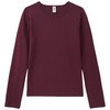 Meisjes-shirt met lange mouwen donkerpaars