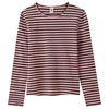 Meisjes-shirt met lange mouwen donkerbruin / roze