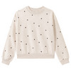 Mädchen Sweatshirt mit Herz-Stickerei