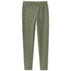 Mädchen Sweatleggings mit Herzchen allover dunkelgrün