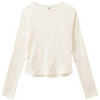 Mädchen Langarmshirt mit Struktur weiss