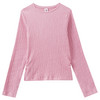 Mädchen Langarmshirt mit Struktur rosa