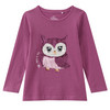 Mädchen Langarmshirt mit Wendepailletten dunkelrosa