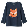Mädchen Langarmshirt mit Wendepailletten dunkelblau
