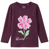 Mädchen Langarmshirt mit Wendepailletten dunkellila