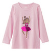 Mädchen Langarmshirt mit Wendepailletten rosa