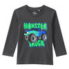 Jongens-T-shirt met lange mouwen donkergrijs