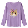 Mädchen Langarmshirt mit Wendepailletten