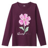 Mädchen Langarmshirt mit Wendepailletten dunkellila