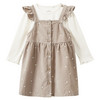 Babyset met corduroyjurkje en geribbeld shirt
