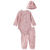 Newborn Wickelbody, Leggings und Mütze im Set beige