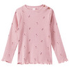 Mädchen Langarmshirt mit Rippstruktur