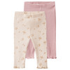 2 Newborn Leggings mit Rippstruktur