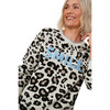 Damen Strickpullover im Leo-Look