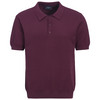 Herren Strickpoloshirt aus Baumwolle dunkelrot