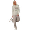 Damen Strickpullover mit Frottee-Applikation