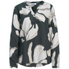 Damen Bluse mit Turn-up-Ärmeln dunkelgrau