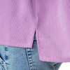 Damen Cordbluse mit Rüschenkragen
