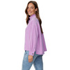 Damen Cordbluse mit Rüschenkragen