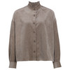 Damen Cordbluse mit Rüschenkragen