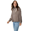Damen Cordbluse mit Rüschenkragen
