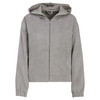 Damen Cord-Blouson mit Kapuze hellgrau