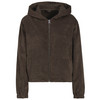 Damen Cord-Blouson mit Kapuze braun