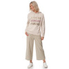 Damen Cord-Culotte mit breitem Bund