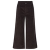 Damen Cord-Culotte mit breitem Bund dunkelbraun