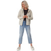 Damen Sweatjacke mit Rippstruktur