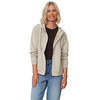 Damen Sweatjacke mit Rippstruktur