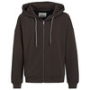 Damen Sweatjacke mit Rippstruktur braun