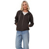 Damen Sweatjacke mit Rippstruktur