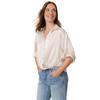 Damen Satinbluse mit Knopfleiste