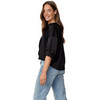 Damen Satinbluse mit Knopfleiste