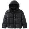 Mädchen Steppjacke glänzend schwarz