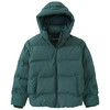 Jungen Winterjacke mit abnehmbarer Kapuze dunkelgrün