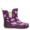 Mädchen Gummistiefel mit Herz-Allover weinrot / rosa
