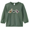 Baby Sweatshirt mit Dino-Applikation dunkelgrün