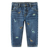 Baby Jeans mit Allover-Stickerei